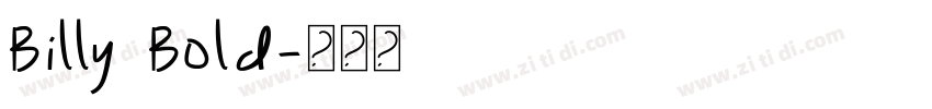 Billy Bold字体转换